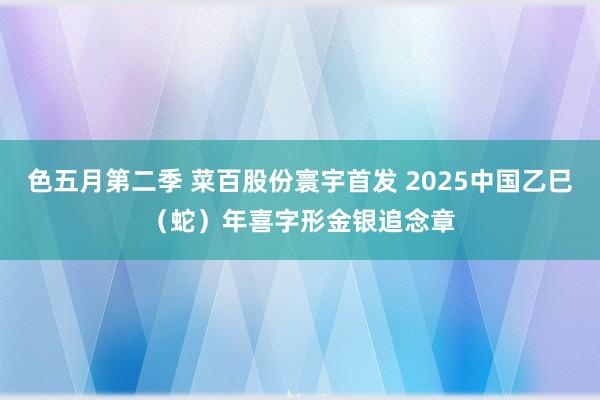 色五月第二季 菜百股份寰宇首发 2025中国乙巳（蛇）年喜字形金银追念章