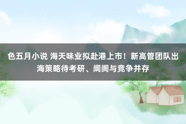 色五月小说 海天味业拟赴港上市！新高管团队出海策略待考研、阛阓与竞争并存