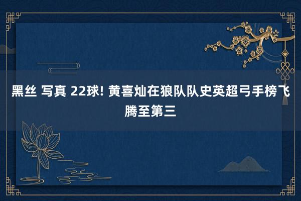 黑丝 写真 22球! 黄喜灿在狼队队史英超弓手榜飞腾至第三