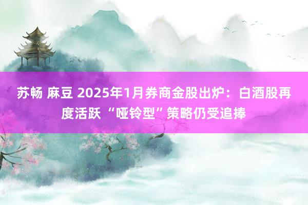 苏畅 麻豆 2025年1月券商金股出炉：白酒股再度活跃 “哑铃型”策略仍受追捧