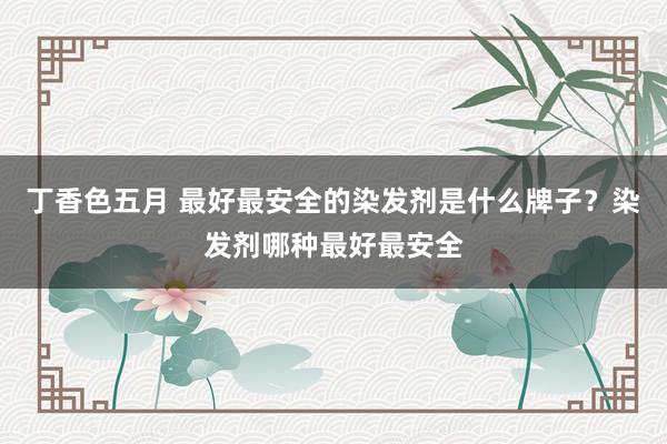 丁香色五月 最好最安全的染发剂是什么牌子？染发剂哪种最好最安全